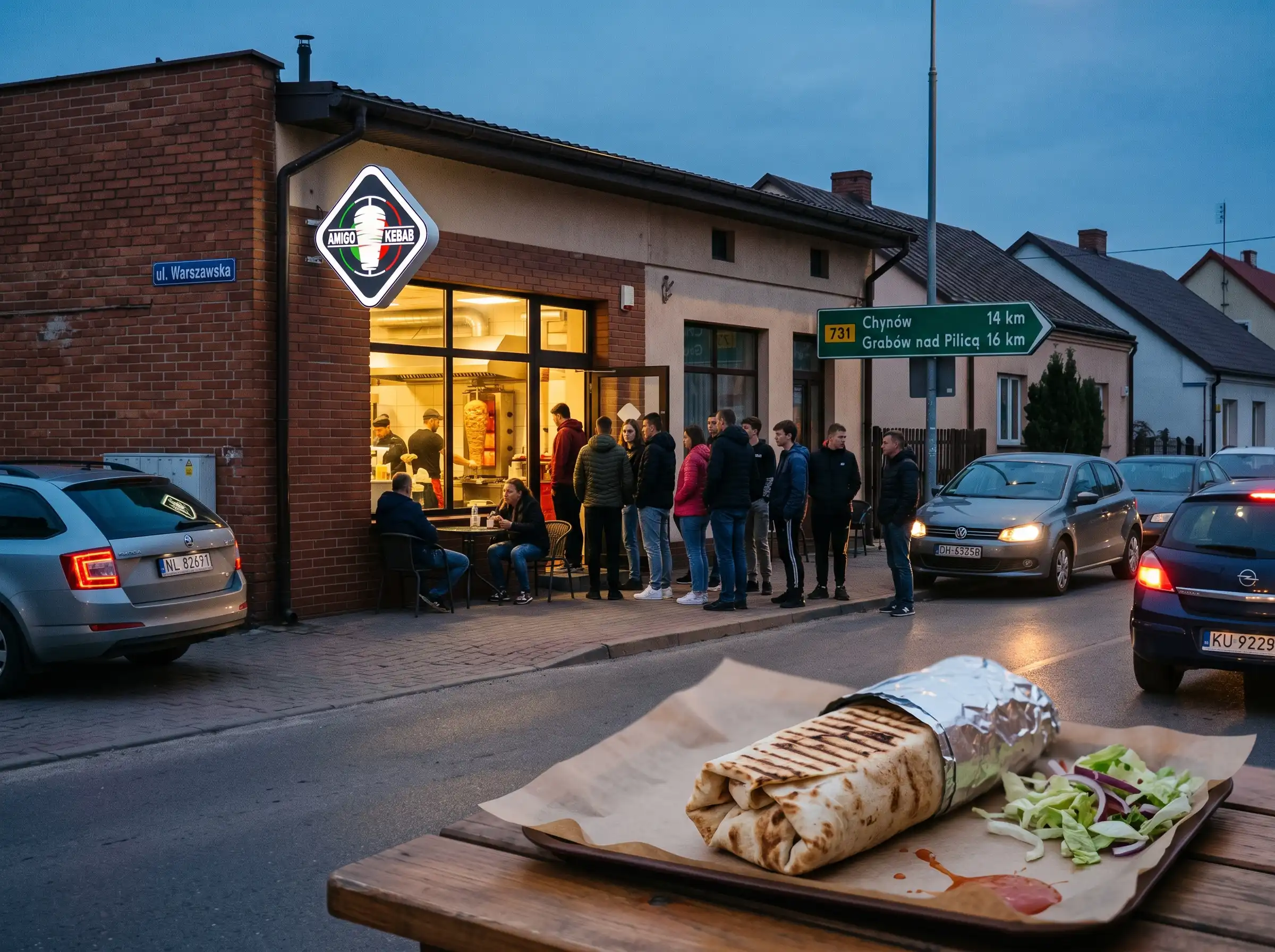 Kebab na talerzu
